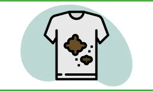 Maglietta bianca con macchie marroni. Scopri come togliere macchie di sgrassatore sui vestiti con rimedi efficaci.