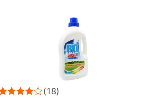 Flacone di ammoniaca profumata per bucato, ideale per igienizzare e rinfrescare i tessuti.