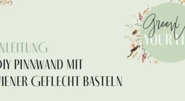 Istruzioni per creare una bacheca fai da te con intreccio viennese. Un progetto creativo per "Grow Up Your Life".