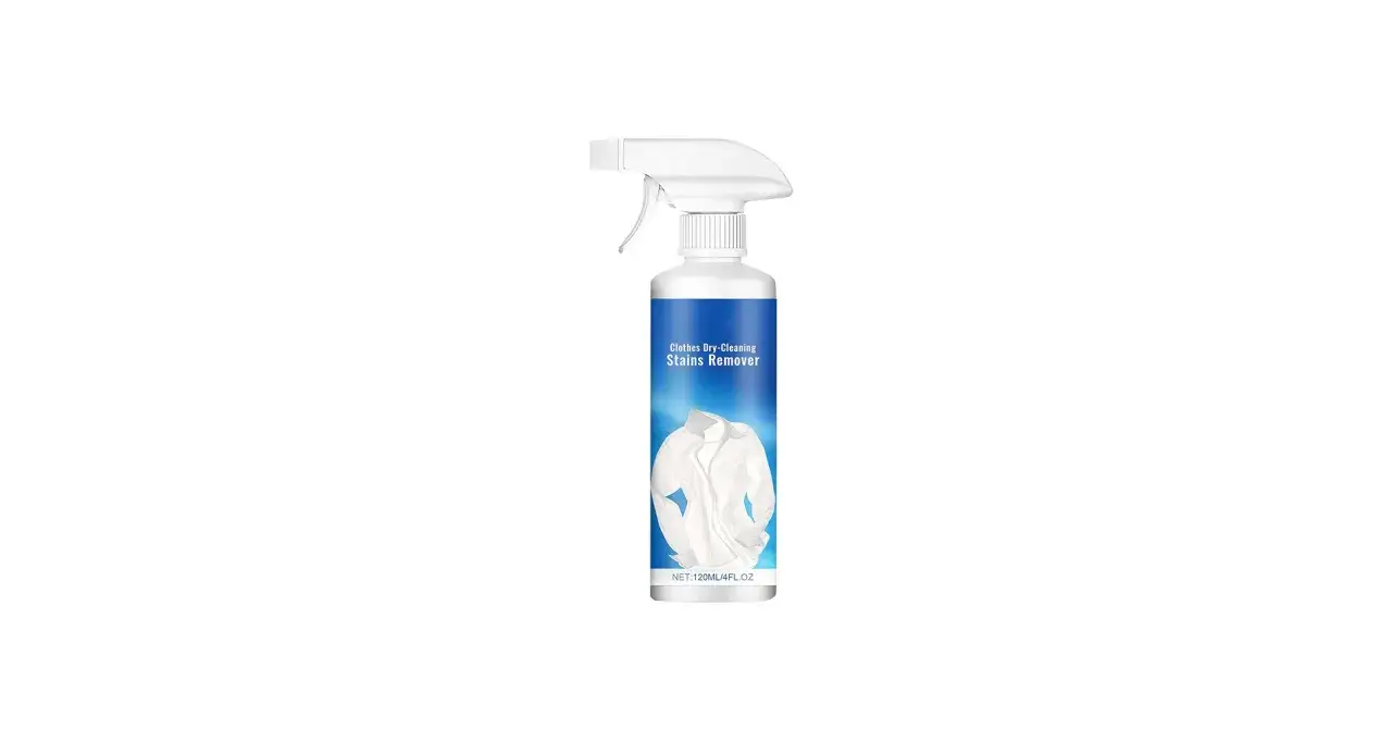 Spray per rimuovere macchie di sgrassatore sui vestiti. Rende i tuoi capi come nuovi, facile da usare.