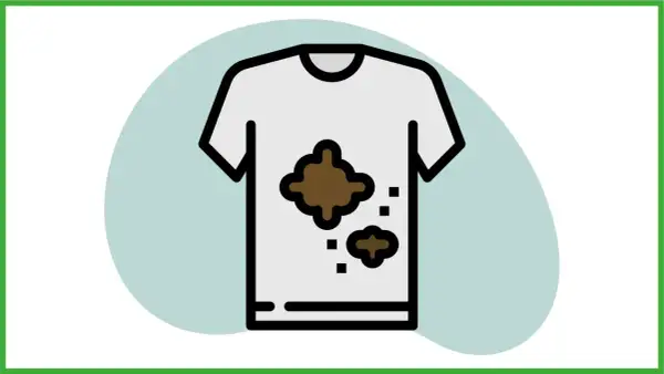 Maglietta bianca con macchie marroni. Scopri come togliere macchie di sgrassatore sui vestiti con rimedi efficaci.