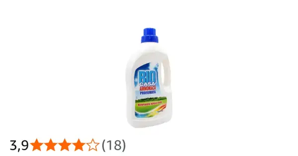 Flacone di ammoniaca profumata per bucato, ideale per igienizzare e rinfrescare i tessuti.